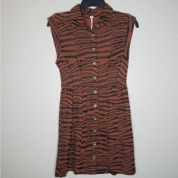 Free People Us and Them mini tiger print dress - Picture 6 of 6